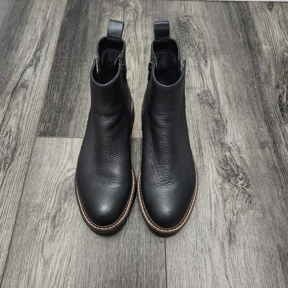 Nordstrom Textured Black Ankle Booties